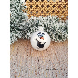 Glass Christmas ball white...