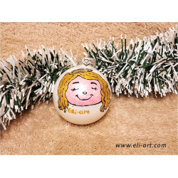 Glass Christmas ball white...